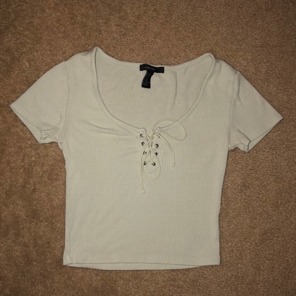 Light mint green crop top